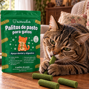 Gato con envase Kittendish en español. Maqueta ilustrativa.